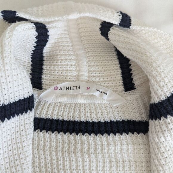 Athleta Highland Wrap Striped Knit Pocket Cardigan Womens Size Medium - Picture 7 of 11